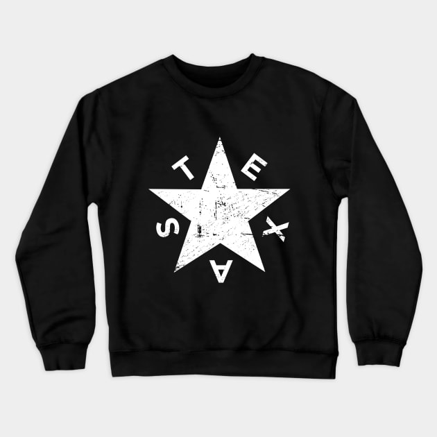 Distressed Lone Star of Texas Pride Crewneck Sweatshirt by MeatMan